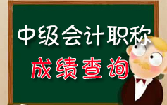 中级会计职称考试成绩查询